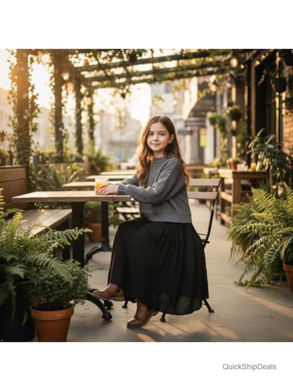 Cotton Linen Boho A-Line Maxi Skirt Long Flowy Cottagecore - Picture 5 of 6